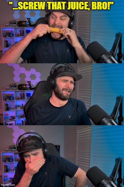 HitboTC's tweet photo. I either had to eat a banana OR drink the reaper juice... @RandoDado @SeaOfThieves #NevaEva #ReaperScum https://t.co/25Ee03gzrP