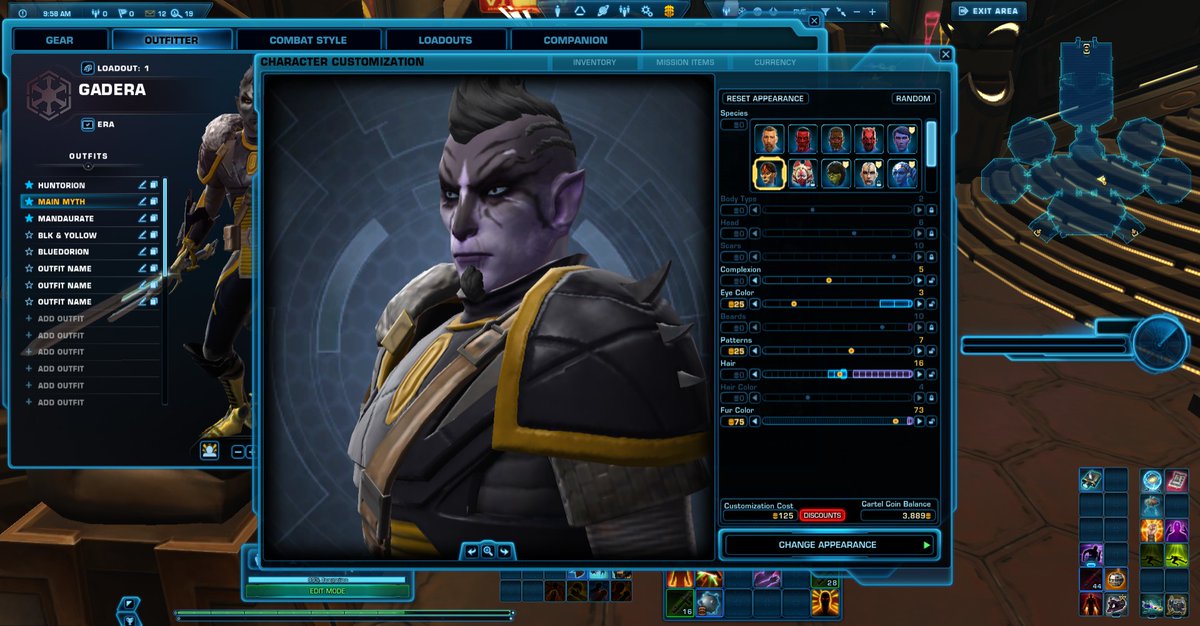 ArtsHellebore's tweet photo. @SWTOR My favorite Before &amp; After screenshot of all the characters I adjusted once the update dropped. I love all the new colors! (sharing sceenshots to kill time while servers are down) #swtor #cathar https://t.co/vGmjkbr3B2