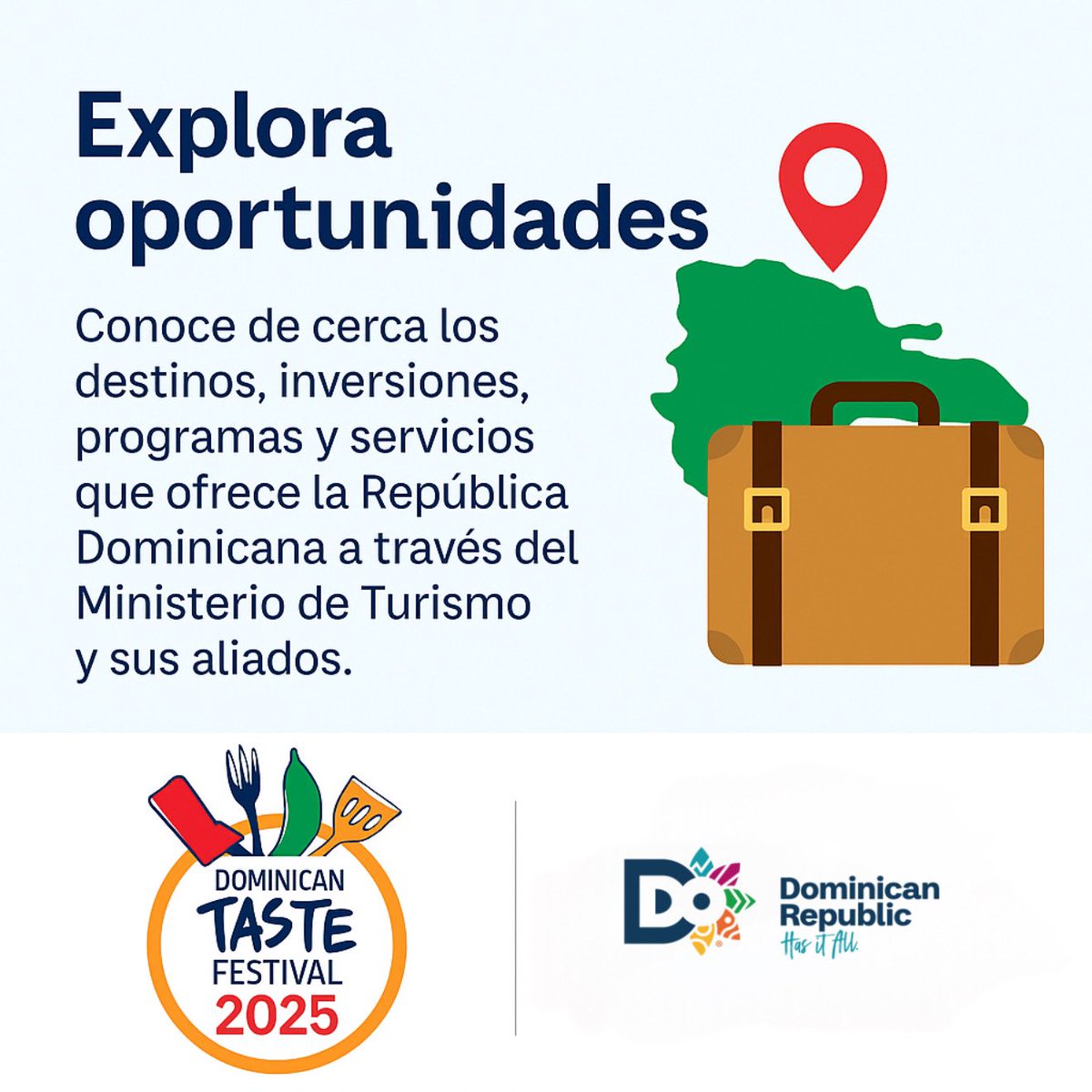 elida_almonte's tweet photo. 🇩🇴✨ ¡Bienvenido el Ministerio de Turismo de la República Dominicana al Dominican Taste Festival 2025! 📍 Plaza Quisqueya, NY.
🗓️ 28 y 29 de junio/10AM-8PM
🎉 ¡Una fiesta de sabor, cultura y oportunidades! #Dominicano #DTF2025 @TurismoRD https://t.co/UqaBAmL78S