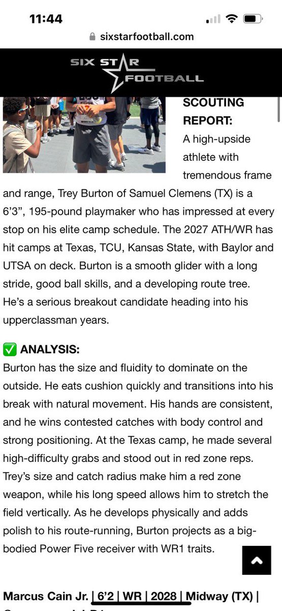 Trey Burton (@burton_trey5) on Twitter photo Thank you <a href="/sixstarfootball/">Six Star Football | PLUS+</a> for the write up 💪🏾.
<a href="/cjrecruiting2/">CJ Recruiting + AURA Sports</a> <a href="/ClemensBuffsFB/">Clemens Football</a> <a href="/CruitClemens/">CRUIT CLEMENS</a> Thank you <a href="/sixstarfootball/">Six Star Football | PLUS+</a> for the write up 💪🏾.
<a href="/cjrecruiting2/">CJ Recruiting + AURA Sports</a> <a href="/ClemensBuffsFB/">Clemens Football</a> <a href="/CruitClemens/">CRUIT CLEMENS</a>