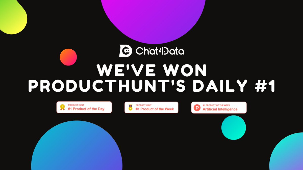 chat4data's tweet image. 🔥 WE DID IT!
Your #ChatGPT for #WebScraping: #Chat4Data just hit Top 5 on #ProductHunt! 🎯
No code. No chaos. Just scrape like you chat!
HUGE thanks to our hunter @kevinwdavid and everyone who supported us in the past few days!

Stay tuned for updates! → chat4data.ai