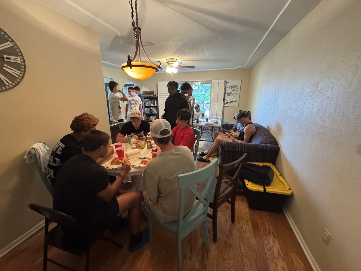 Cody Spence (@cody_spence1) on Twitter photo First position dinner of the Summer! Cultivating a family in Panther football! Had our receivers and QBs over tonight for pizza, corn hole, and College Football 25! I love these guys.
<a href="/CHHS_FOOTBALL/">CHHS Football</a> <a href="/GCISD_Athletics/">GCISD Athletics Dept.</a>
<a href="/CoachPfursich/">Tyler Pfursich</a> <a href="/Coach_JSnyder/">Jeremy Snyder</a>
<a href="/RecruitCville/">Recruit CHHS Football</a> <a href="/PantherFBBoost/">CHHS Panther Football Boosters</a> First position dinner of the Summer! Cultivating a family in Panther football! Had our receivers and QBs over tonight for pizza, corn hole, and College Football 25! I love these guys.
<a href="/CHHS_FOOTBALL/">CHHS Football</a> <a href="/GCISD_Athletics/">GCISD Athletics Dept.</a>
<a href="/CoachPfursich/">Tyler Pfursich</a> <a href="/Coach_JSnyder/">Jeremy Snyder</a>
<a href="/RecruitCville/">Recruit CHHS Football</a> <a href="/PantherFBBoost/">CHHS Panther Football Boosters</a>