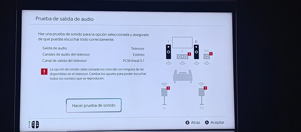 Alguien más ha tenido el problema del audio con algún sistema de sonido? No puedo sacar 5.1 desde el home cinema. Alguna idea? 

#Switch2