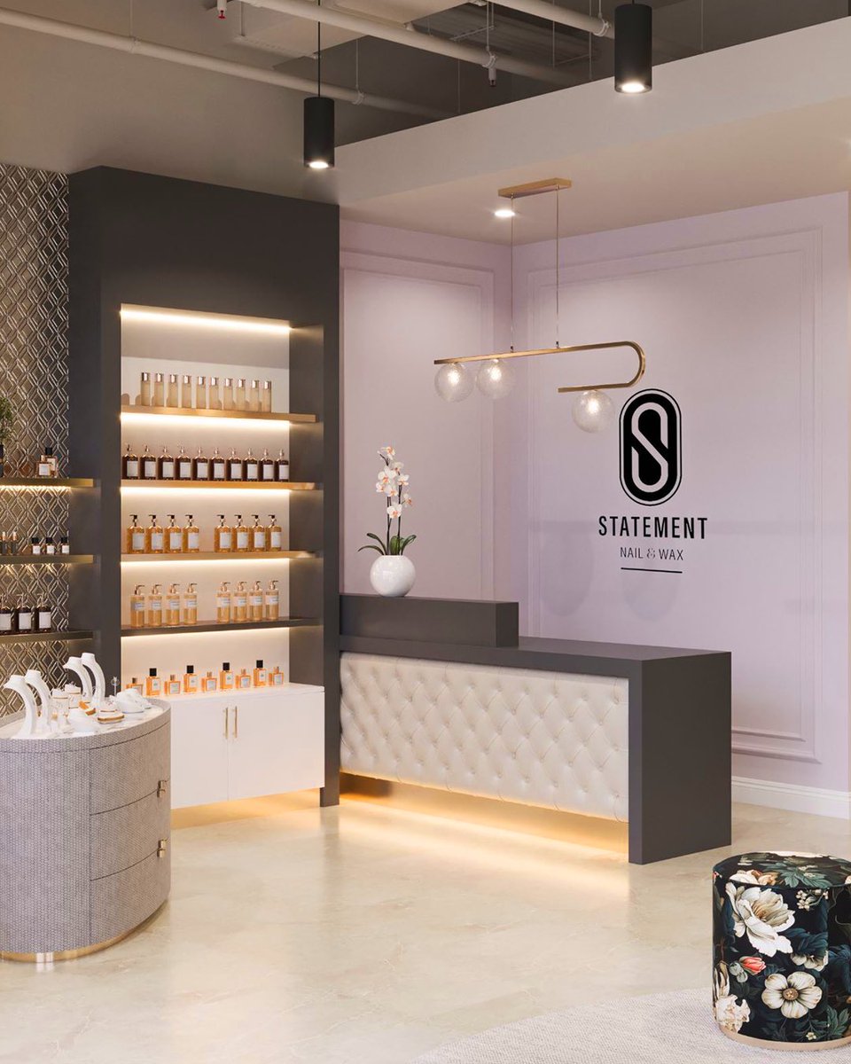 New Work: Logo and brand identity for Statement Nail &amp; Wax Lounge - a luxury beauty lounge offering high-end nail and waxing services. First of many locations opening in August of 2025 in Beachwood, Ohio.