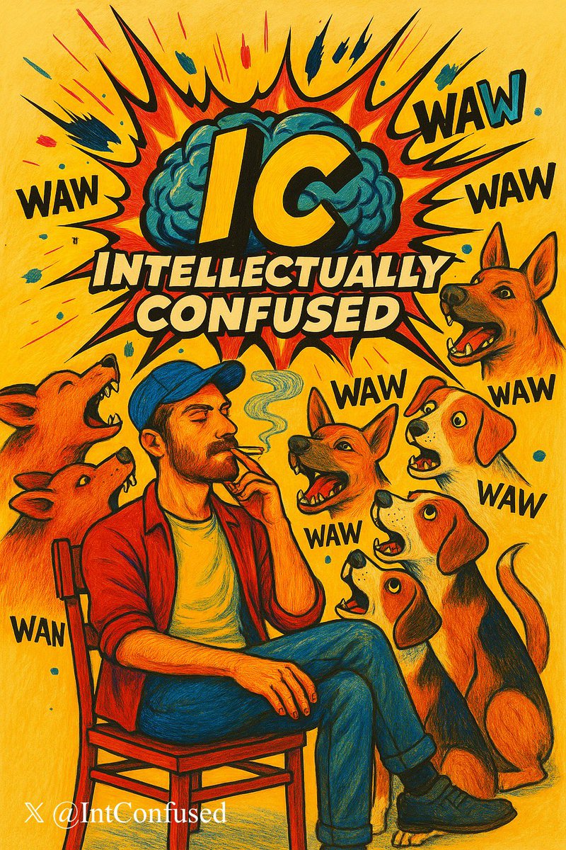 IntConfused's tweet image. IC watching the chaos unfold like it’s just background noise. Stay confused, stay unbothered. 🧠✨ #IntellectuallyConfused #IC #IDontCare