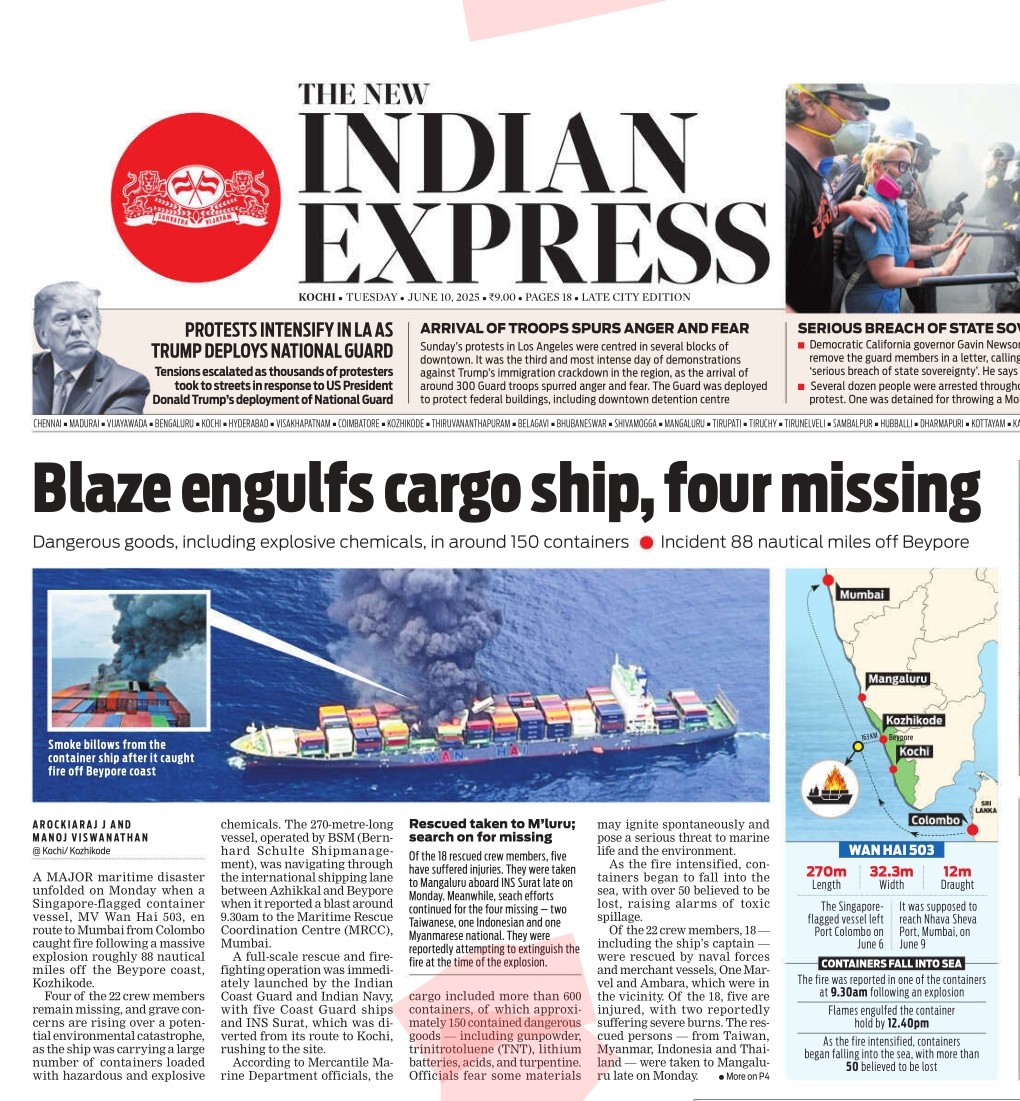 Rajesh Abraham🇮🇳 (@pendown) on Twitter photo Who's responsible? 150 containers were carrying explosives including gun powder and TNT. Exclusive details in today's <a href="/NewIndianXpress/">The New Indian Express</a> by <a href="/Manojexpress/">Manoj Viswanathan</a> Who's responsible? 150 containers were carrying explosives including gun powder and TNT. Exclusive details in today's <a href="/NewIndianXpress/">The New Indian Express</a> by <a href="/Manojexpress/">Manoj Viswanathan</a>