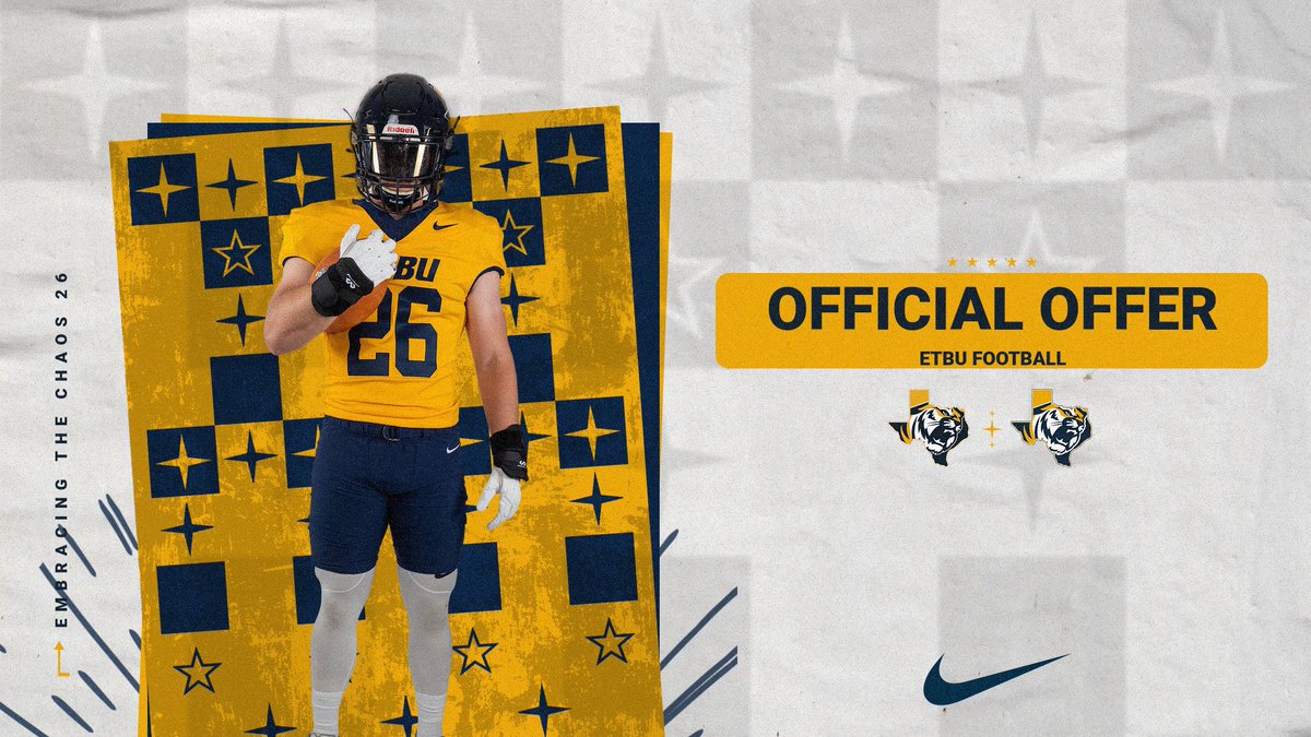 Justin Kruger (@justinkruger64) on Twitter photo #AGTG Blessed to receive another offer by <a href="/kinchen_donald/">Donald Kinchen</a> from ETBU!
<a href="/coachmerch/">Chad Merchant</a> <a href="/JEBuchta07/">Joey Buchta</a> <a href="/Huffman_Falcons/">Huffman Falcon Football</a> #AGTG Blessed to receive another offer by <a href="/kinchen_donald/">Donald Kinchen</a> from ETBU!
<a href="/coachmerch/">Chad Merchant</a> <a href="/JEBuchta07/">Joey Buchta</a> <a href="/Huffman_Falcons/">Huffman Falcon Football</a>