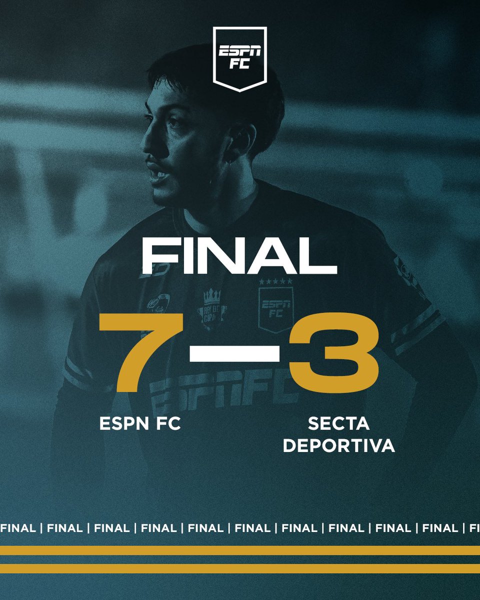 ¡GANÓ ESPN! 💪🏼✅

Fue 7-3 ante Secta Deportiva por la fecha 11 de la Superliga de Medios.