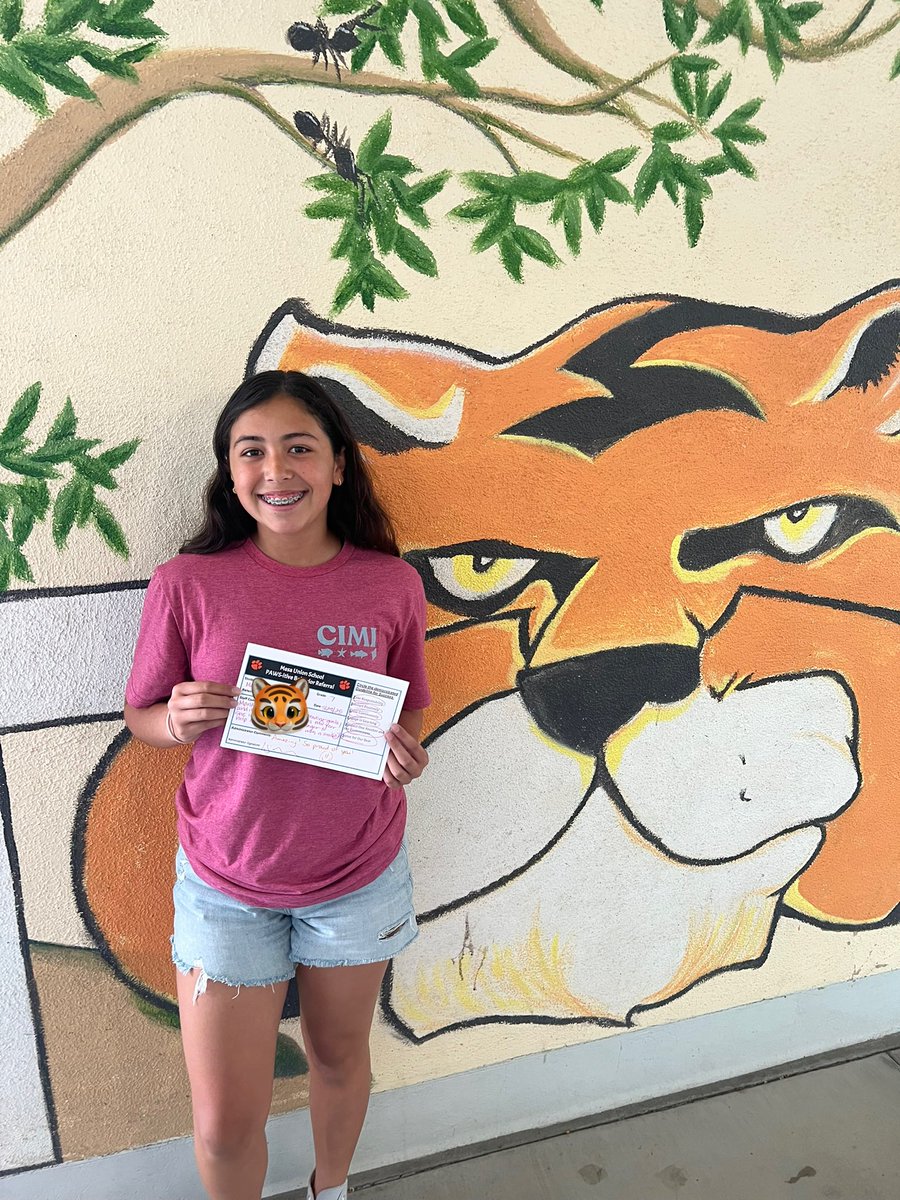 Congrats to our PAWSitive 🐾 Behavior Referral recipients. They were recognized by staff for going above &amp; beyond in demonstrating @mesaunionschool Guidelines for Success. Way to go! We are so proud of you! Go Tigers! 🐅 #DifferenceMaker🐯💙 #TheMesaWay  #mesamoments