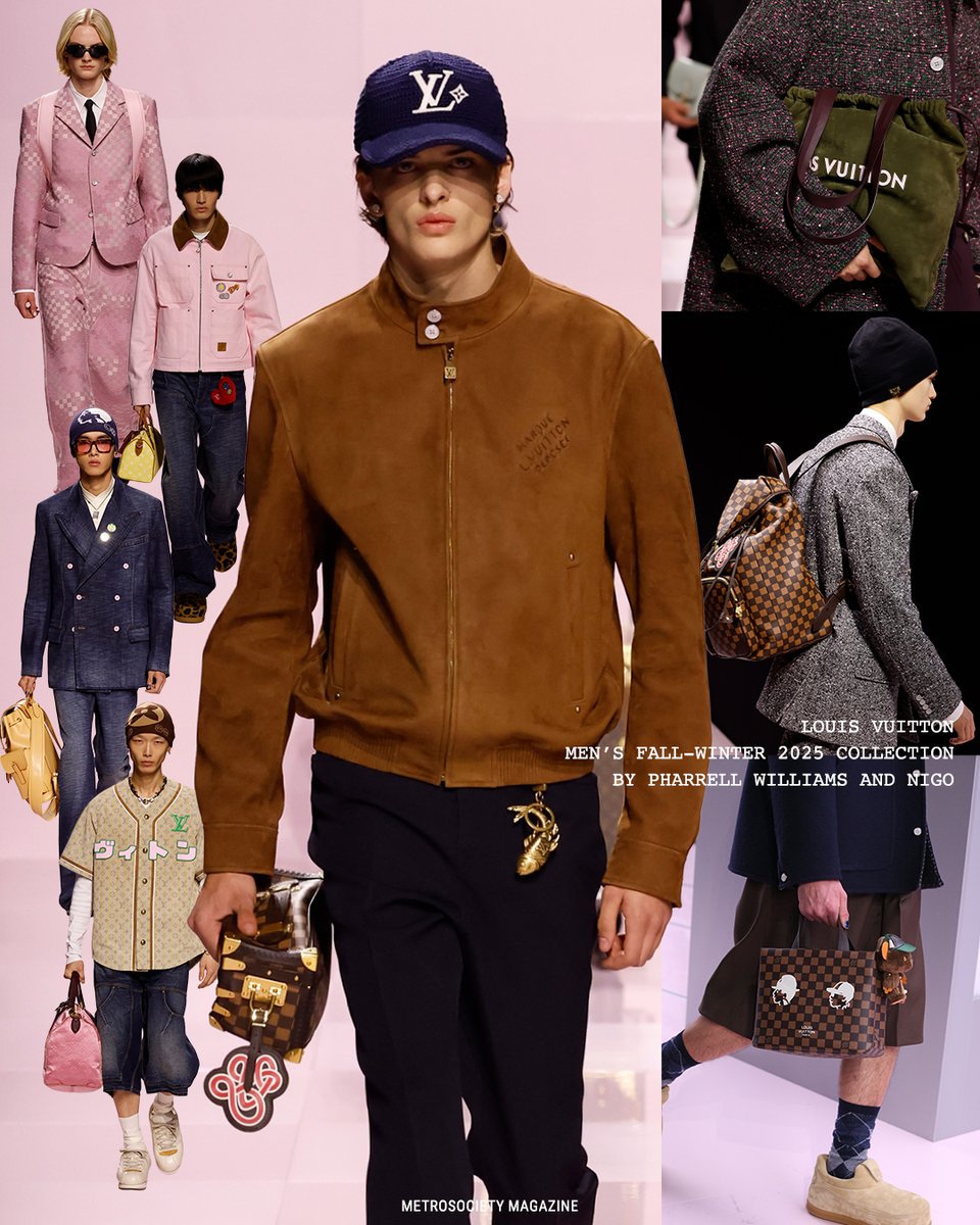 LOUIS VUITTON Men's Fall/Winter 2025 : หลุยส์ วิตตอง (Louis Vuitton) เผยโฉมคอลเลคชั่นผู้ชาย Fall-Winter 2025 ของสองผู้อำนวยการฝ่ายสร้างสรรค์ ฟาร์เรลล์ วิลเลียมส์ (Pharrell Williams) และ NIGO (NIGO) นำเสนอการผสานรวมทางศิลปะของมิตรภาพ ผ่านแนวคิด "Remember The Future"