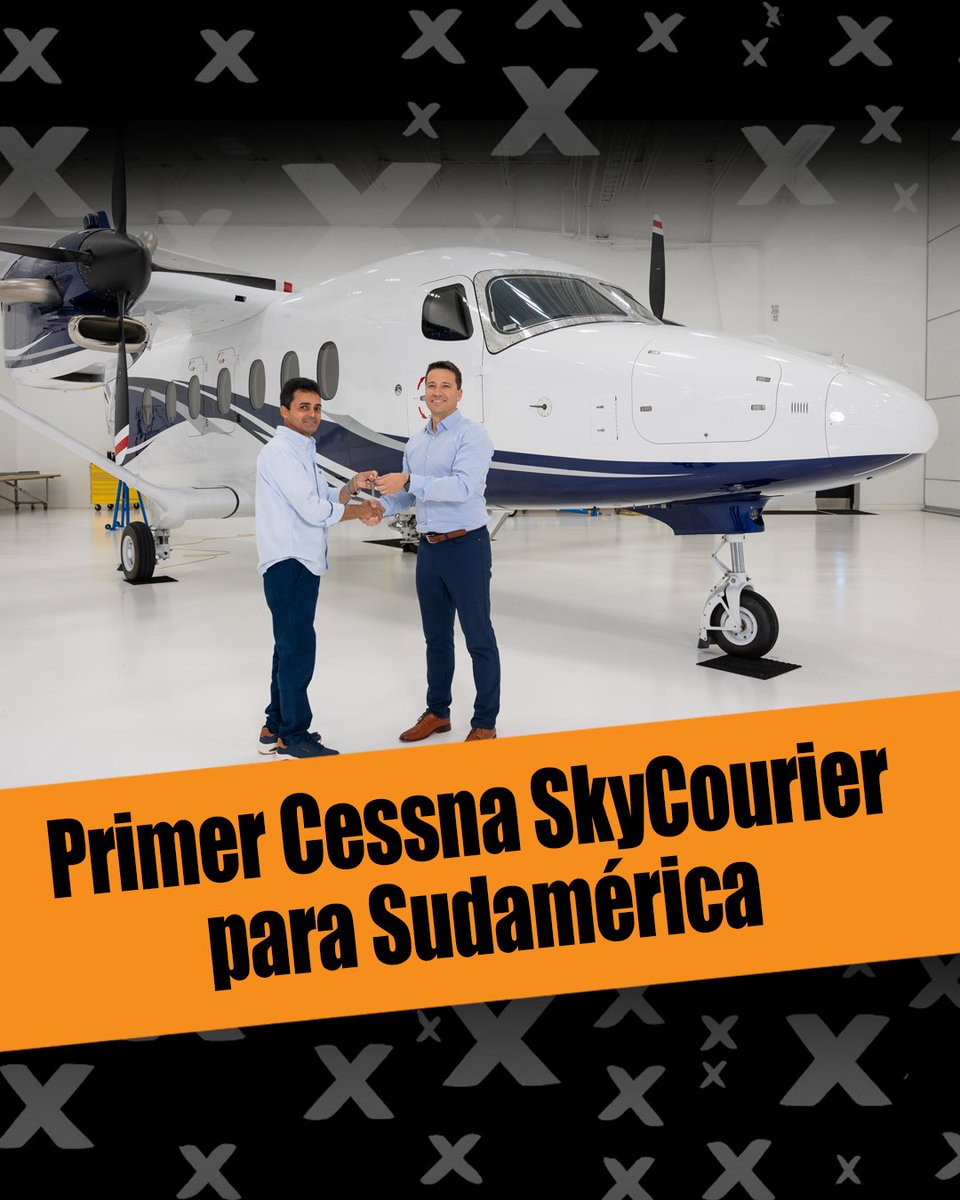 #EstadosUnidos 🇺🇸 | Textron Aviation concretó la entrega del primer Cessna SkyCourier en Sudamérica, marcando un nuevo capítulo en la expansión regional de este avión utilitario bimotor. 📲hangarx.com.ar/2025/06/textro…