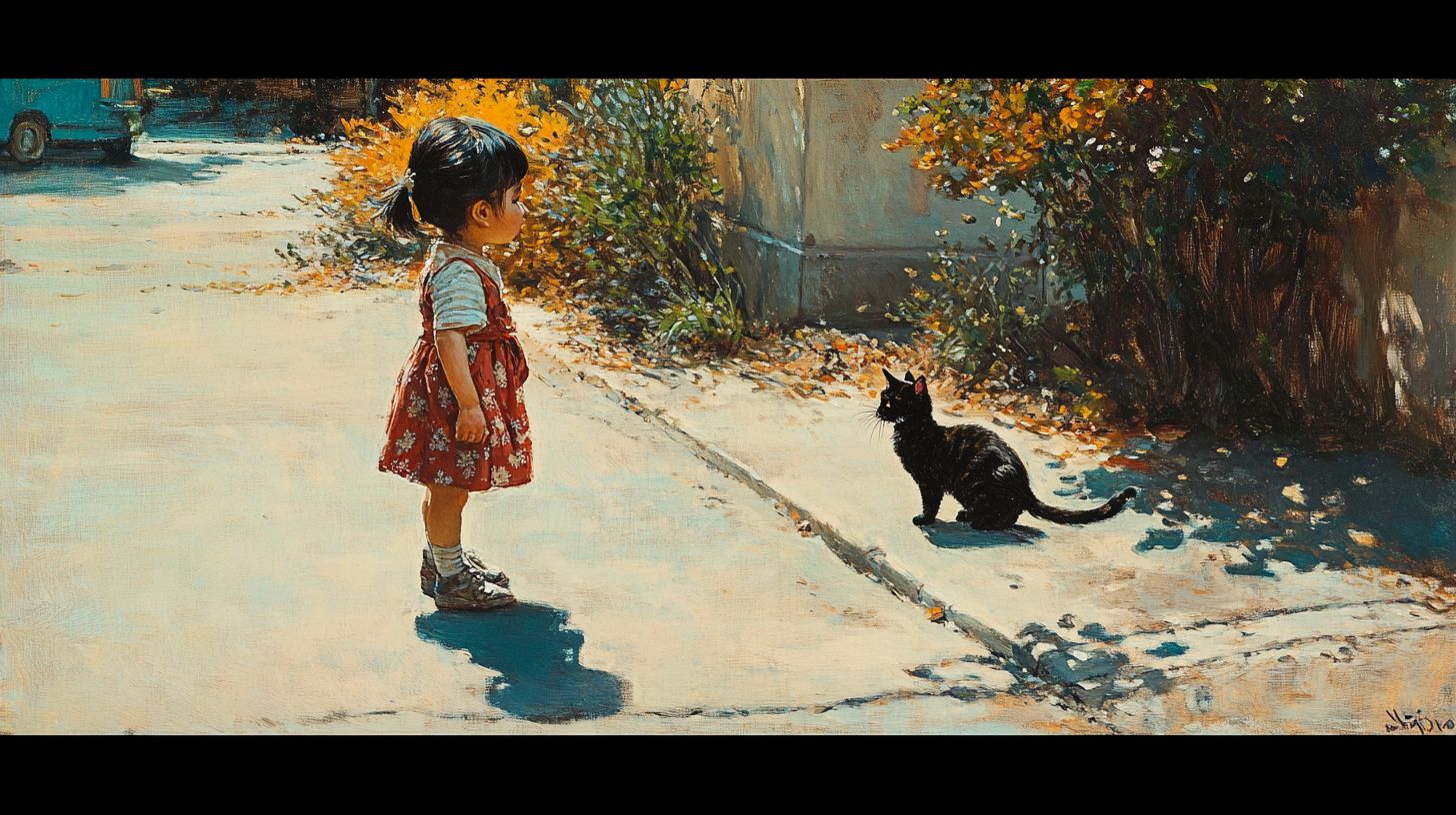 斎藤清｢猫と少女｣ | 山田書店美術部オンラインストア