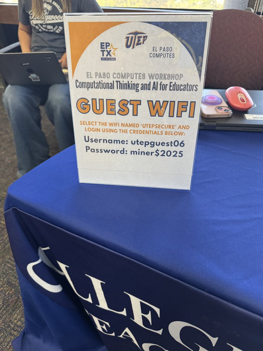 Valerie Renteria ITT (@vrenteria_itt) on Twitter photo Day 1 ✅ of the El Paso Computes Workshop <a href="/UTEP_COE/">UTEP College of Education</a> ! Ran into our <a href="/Scotsdale_YISD/">Juan Guzman</a> Pre-K teachers as we dove into computational thinking & AI to bring BIG ideas to our littlest learners. 🧠💻👶 Excited for what’s to come in this 3-day journey! #ScotsdaleCadets #ElPasoComputes Day 1 ✅ of the El Paso Computes Workshop <a href="/UTEP_COE/">UTEP College of Education</a> ! Ran into our <a href="/Scotsdale_YISD/">Juan Guzman</a> Pre-K teachers as we dove into computational thinking & AI to bring BIG ideas to our littlest learners. 🧠💻👶 Excited for what’s to come in this 3-day journey! #ScotsdaleCadets #ElPasoComputes