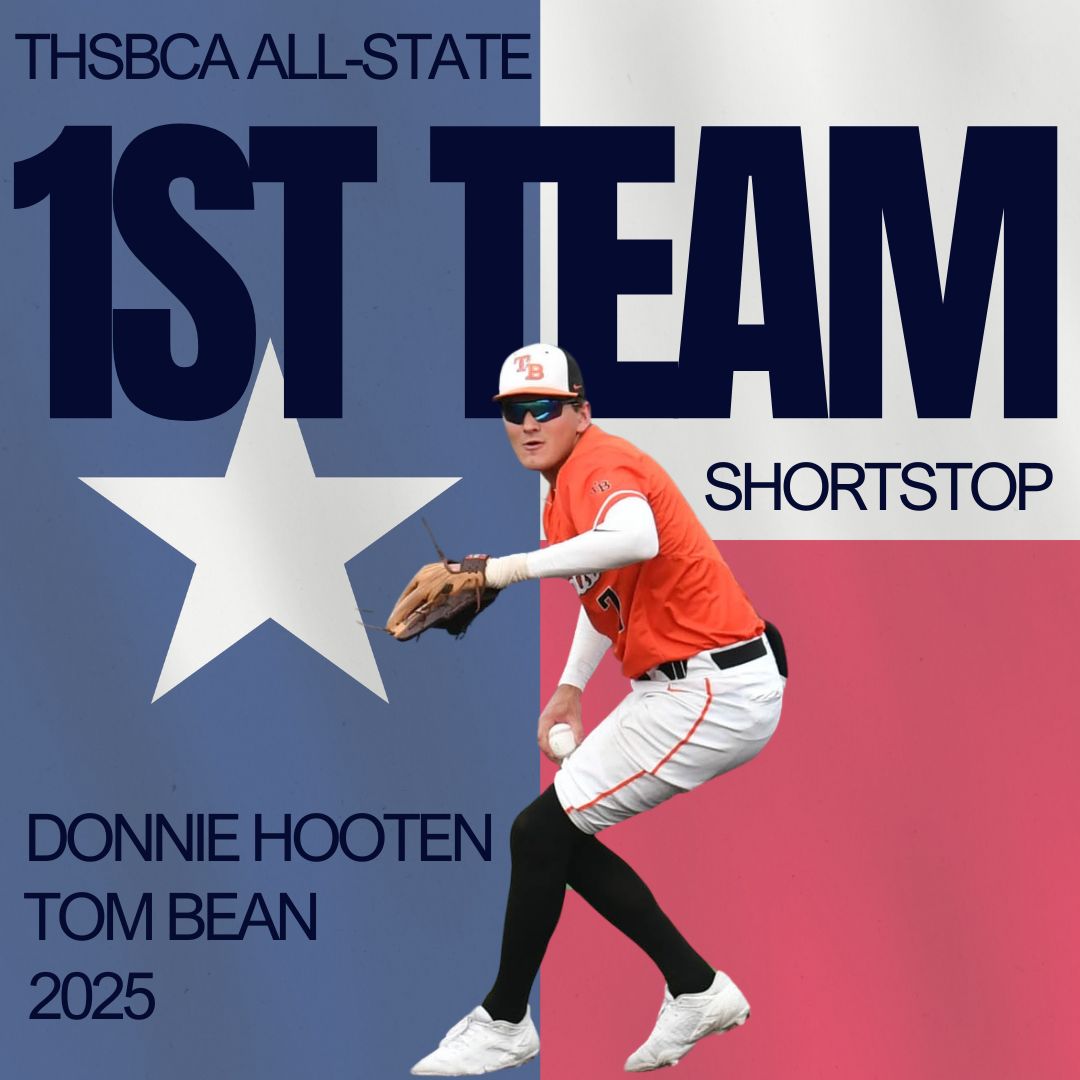 Congratulations to Donnie Hooten on being selected as the THSBCA 1st Team shortstop!