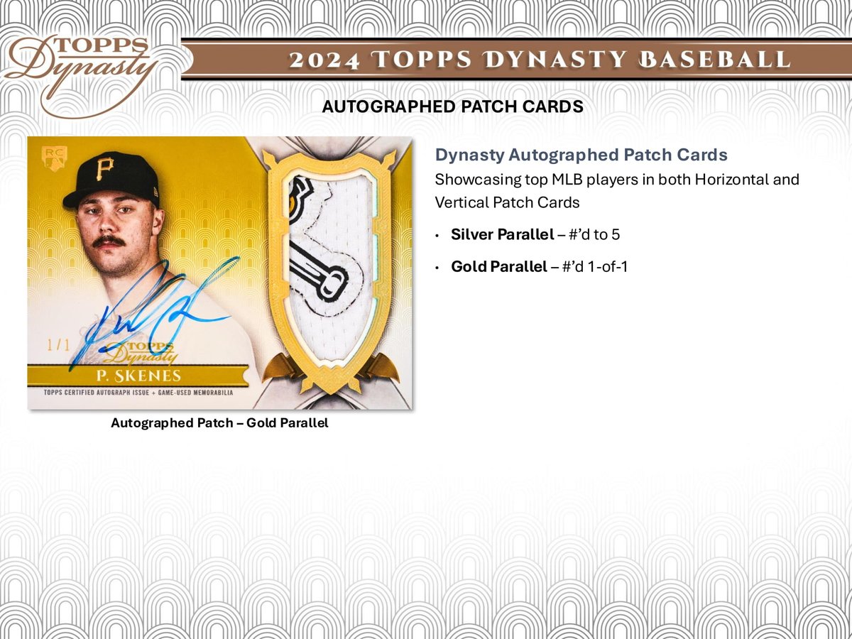 製品情報】 2025年6月25日 発売予定 ⚾ MLB 2024 TOPPS DYNASTY