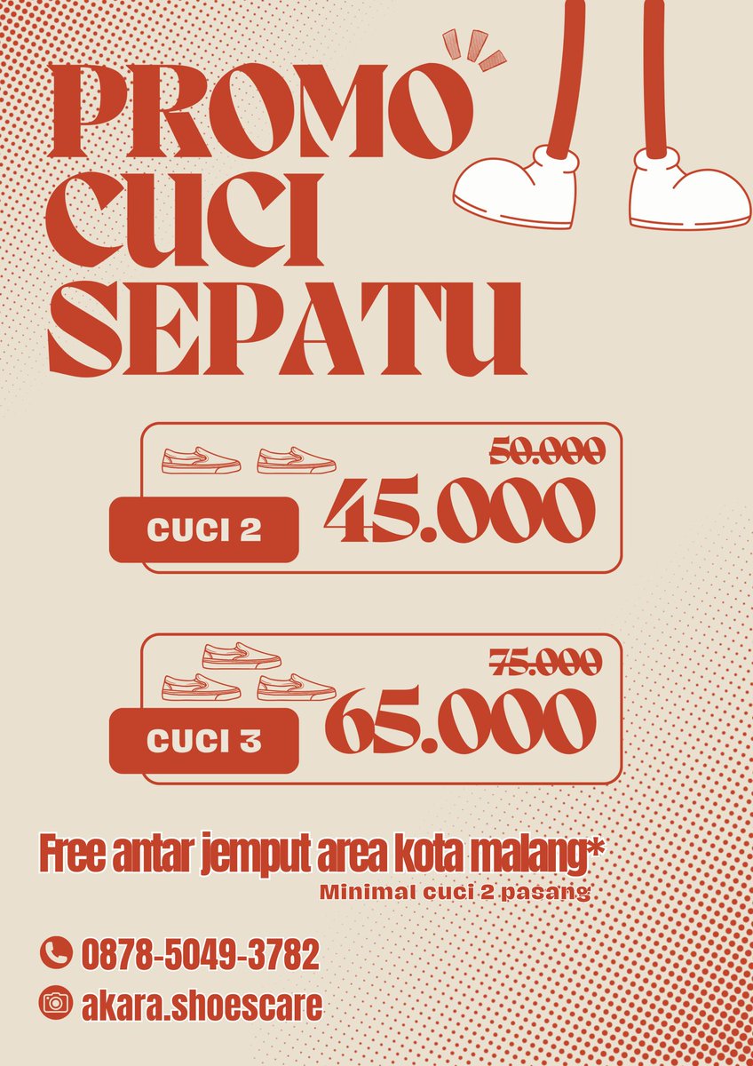 Prmo cuci sepatu masih berlaku 🥰