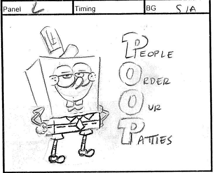 A drawing by C.H Greenblatt from the episode "Krusty Krab Training Video."