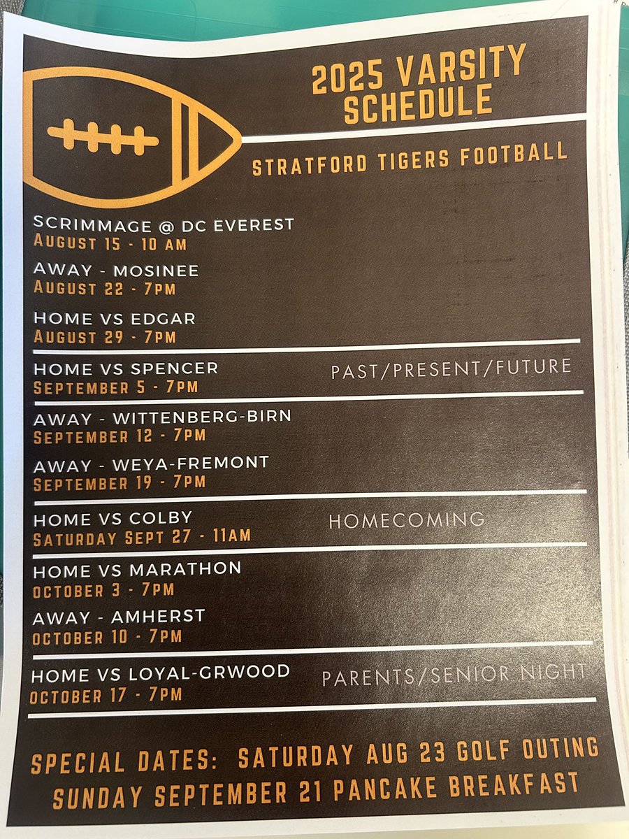 JaegarOrmond51's tweet photo. Counting down each day!! Can’t wait for another amazing season @StratfordFB https://t.co/12QKK4WooI