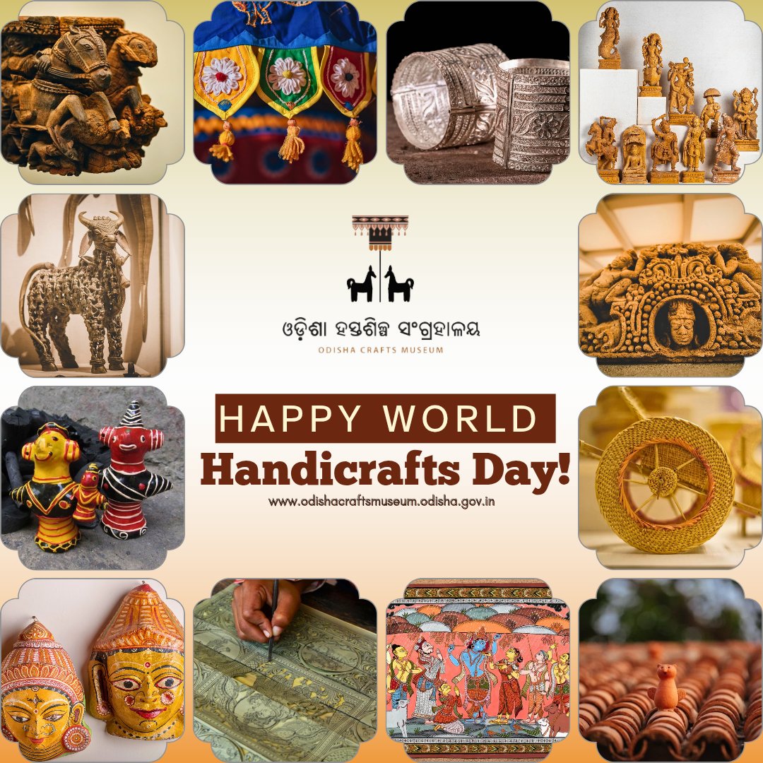 kalabhoomibbsr's tweet photo. On #WorldHandicraftsDay, we honour the hands that craft, the stories they carry &amp; the heritage they preserve.
From Cuttack’s silverwork to Pipili Applique- Odisha’s GI-tagged crafts echo timeless tradition.
At Kalabhoomi, heritage lives on through every weave, stroke, and carving https://t.co/ixVXGjkblI