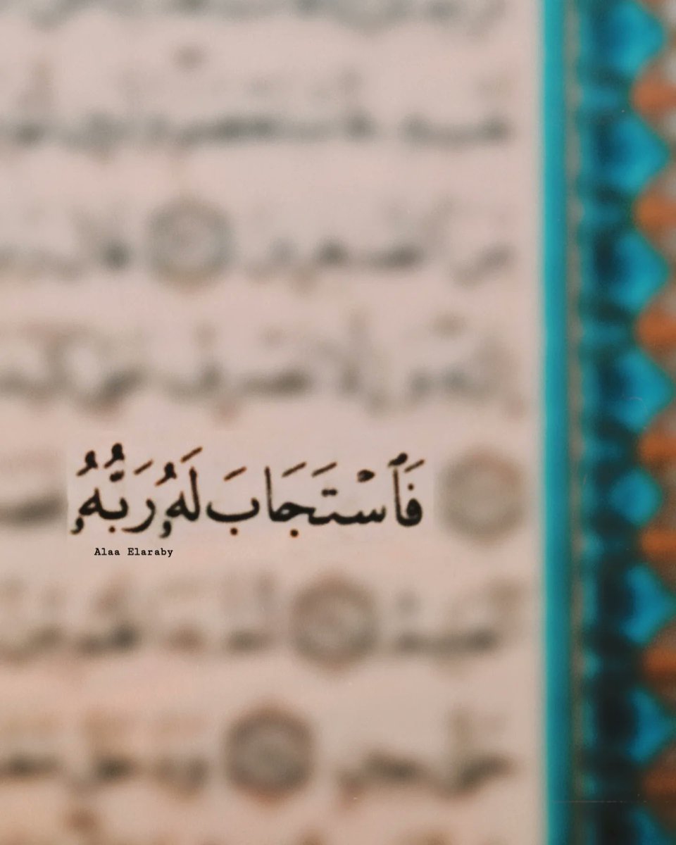 #رسالة_اليوم  ❥♡.
﷽﴿  فَاسْتَجَابَ لَهُ رَبُّهُ ﴾ 
•« ماذا لو رفعت يديك وناديت ملء قلبك : يا الله ، فرأى الصدق في قلبك ، والانكسار في نفسك ، والدمعة في عينك ، فتعطف ، وتحنن  وتكرم ، ونادى : يا ملائكتي أعطوا لعبدي ما سأل..🍃