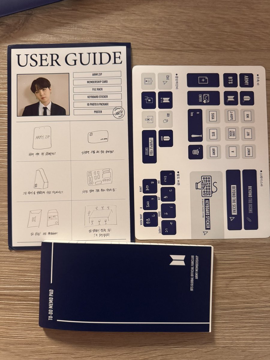 jabamiw's tweet photo. wts want to sell
bts clearance sale

8th army kit
folded poster
user guide
keyboard sticker
memo pad

all 65k

dom palembang
shopee ok https://t.co/l2CgvVKrrq