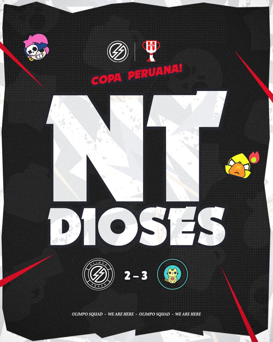 Olimpo Squad⚡️ (@olimposquad) on Twitter photo #BS | Derrota
Tras una gran campaña, quedamos eliminados de la <a href="/LigaPeruana_BS/">Liga Peruana de BS</a>. No pudimos seguir avanzando en estos playoffs. Fue un gran espectáculo, felicitamos a nuestros rivales por la victoria.
Volveremos más fuertes, ¡gracias por su apoyo!
#WeAreHere⚡️ #GoOS #BS | Derrota
Tras una gran campaña, quedamos eliminados de la <a href="/LigaPeruana_BS/">Liga Peruana de BS</a>. No pudimos seguir avanzando en estos playoffs. Fue un gran espectáculo, felicitamos a nuestros rivales por la victoria.
Volveremos más fuertes, ¡gracias por su apoyo!
#WeAreHere⚡️ #GoOS