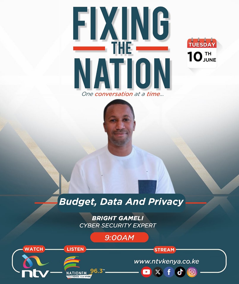 Data. Privacy. Power.

As the tabling of Budget 25/26 approaches, cybersecurity expert Bright Gameli breaks down how our information is being protected — or not.

Tune in at 9:00 AM on #FixingTheNationNTV

Watch it on X: x.com/i/broadcasts/1…