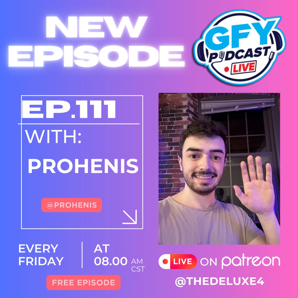 EXCITED TO HAVE <a href="/ProHenis/">ProHenis</a> ON THE PODCAST THIS WEEK! Check him out on Friday! patreon.com/c/TheDeluxe4 😁🫡