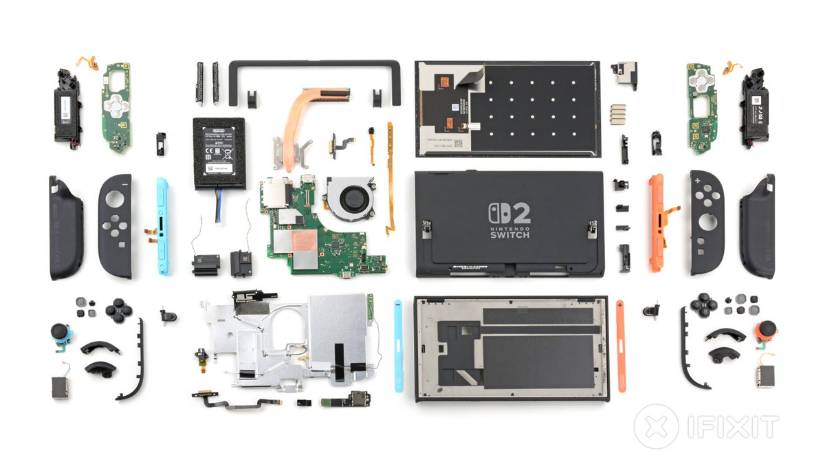 iFixit_Japan's tweet photo. Switch2は、多くのスペックアップグレードをもたらしましたが、修理の落とし穴は前モデルと同じです。ジョイスティックは相変わらずドリフトしやすく、重要なコンポーネントは基板にはんだ付けされているため、iFixitのリペアビリティスコアは3/10と評価します。
https://t.co/aPJrItxXmZ https://t.co/VEU0qwvFNL