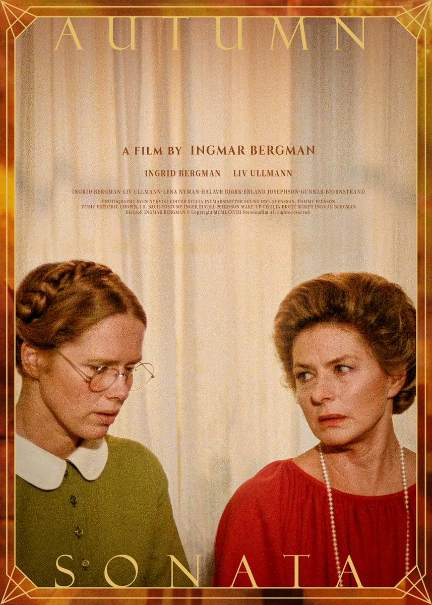 Jing_L10's tweet photo. Autumn Sonata (1978)
Dir.Ingmar Bergman
Alternative poster design
#IngmarBergman #IngridBergman #LivUllmann https://t.co/0csE2r3ja9