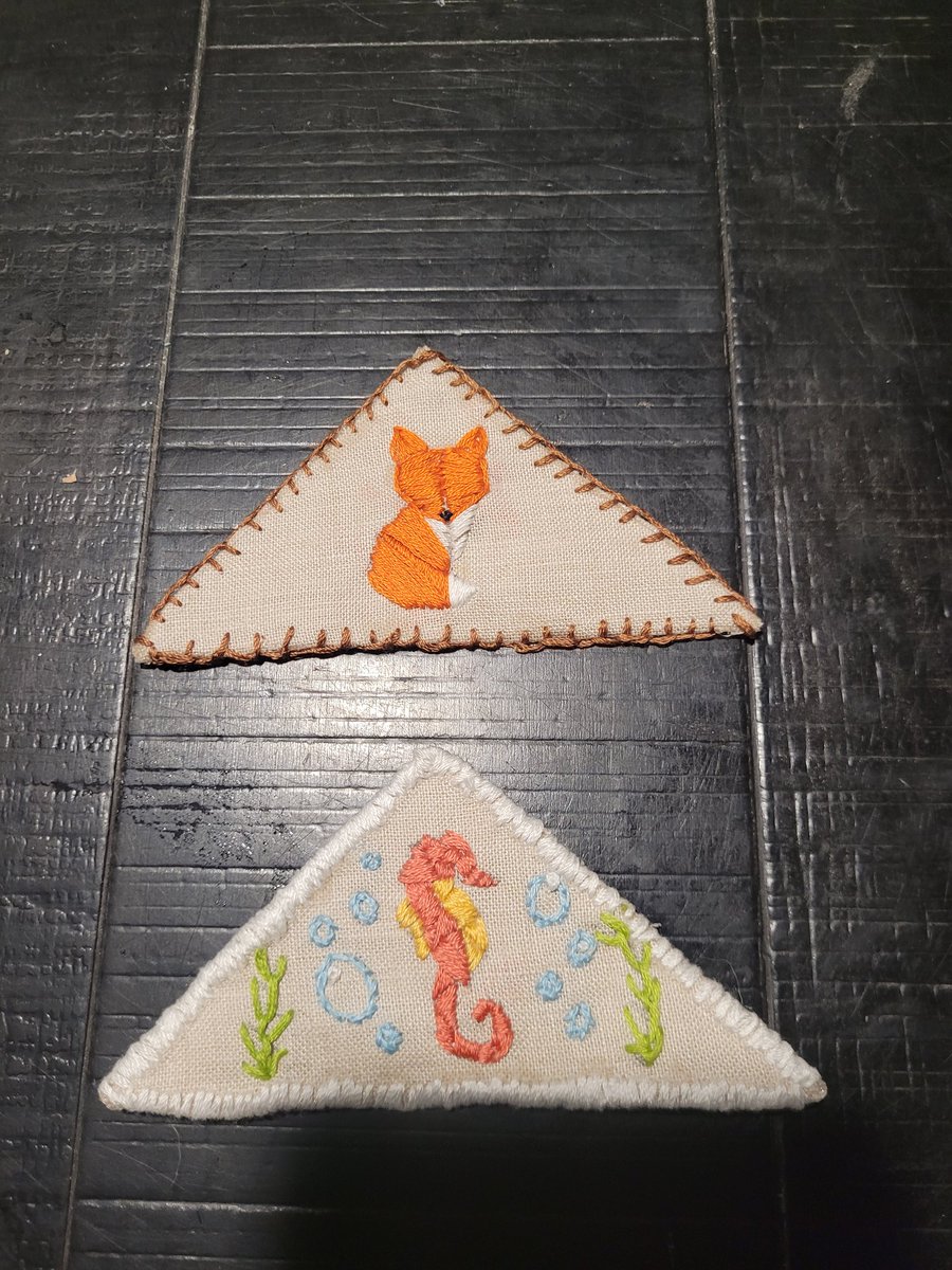 ContdBookmarks's tweet image. Examples of my embroidered bookmarks. These have all been sold but I can make more or make to order.
