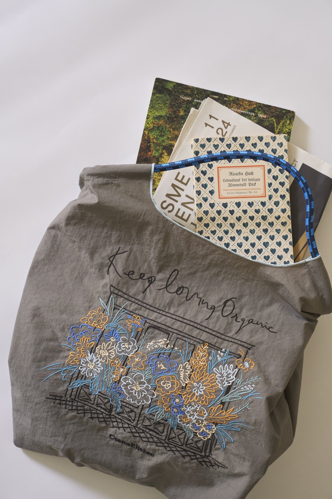 新品未使用　Cosme Kitchen x Ball & Chain エコバッグ Ball & Chain】Cosme Kitchen Flower エコバックGR ｜バッグ