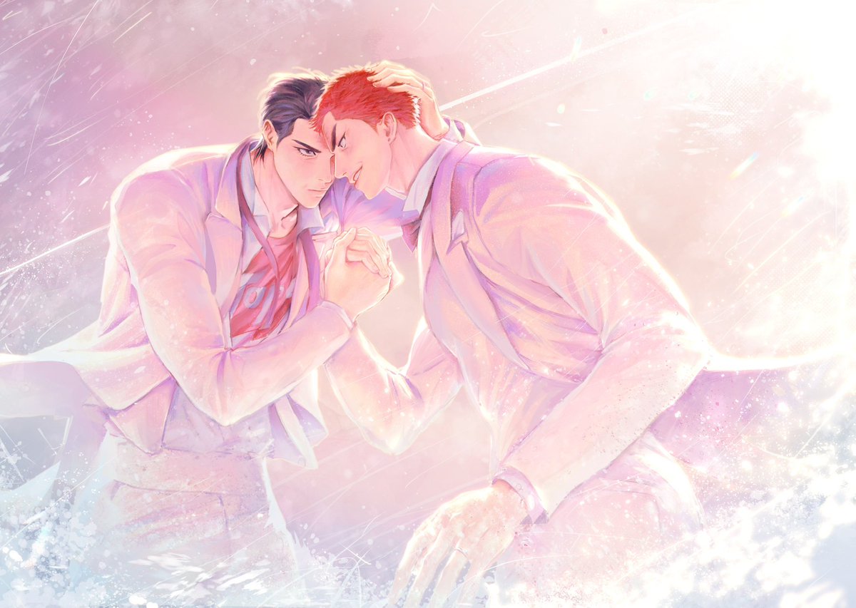 종생탱백 협력 그림 올립니다! 🍁🌸 🦊🌸 🐻🐯중년 태백의 리마인드 웨딩 ☺️