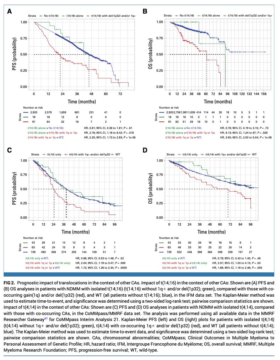 Myeloma_Doc's tweet image. #Myeloma Paper of the Day: Eagerly awaited new high-risk IMWG definition: 1. del 17p w/ &amp;gt;20% clonal frac &amp;amp;/or TP53 mut; 2. t(4;14), t(14;16), t(14;20) w/ 1q+ &amp;amp;/or del 1p32; 3. monoallelic del 1p32 w/ 1q+ or biallelic del 1p32; 4. β2 ≥5.5 &amp;amp; nl SCr: pubmed.ncbi.nlm.nih.gov/40489728/. #mmsm