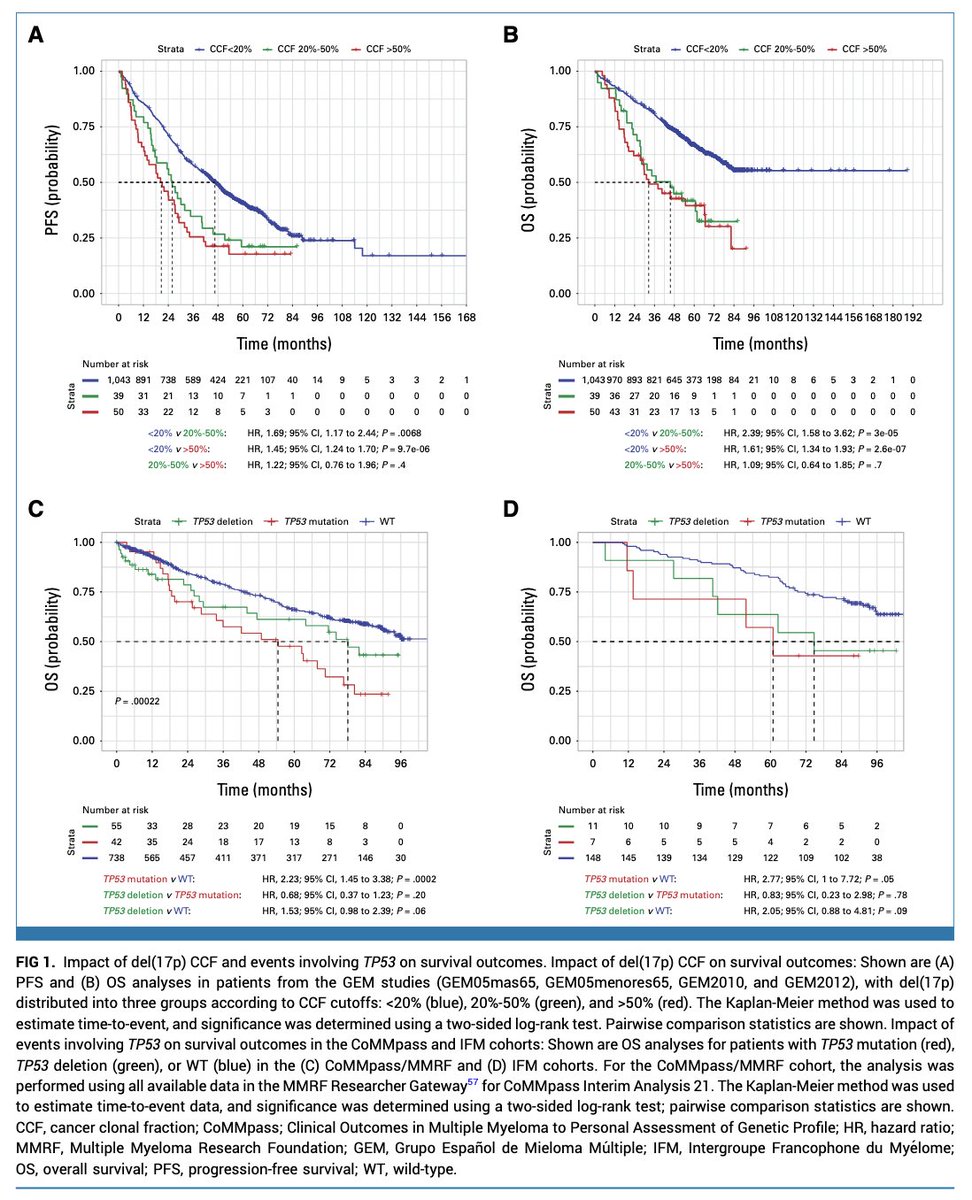 Myeloma_Doc's tweet image. #Myeloma Paper of the Day: Eagerly awaited new high-risk IMWG definition: 1. del 17p w/ &amp;gt;20% clonal frac &amp;amp;/or TP53 mut; 2. t(4;14), t(14;16), t(14;20) w/ 1q+ &amp;amp;/or del 1p32; 3. monoallelic del 1p32 w/ 1q+ or biallelic del 1p32; 4. β2 ≥5.5 &amp;amp; nl SCr: pubmed.ncbi.nlm.nih.gov/40489728/. #mmsm