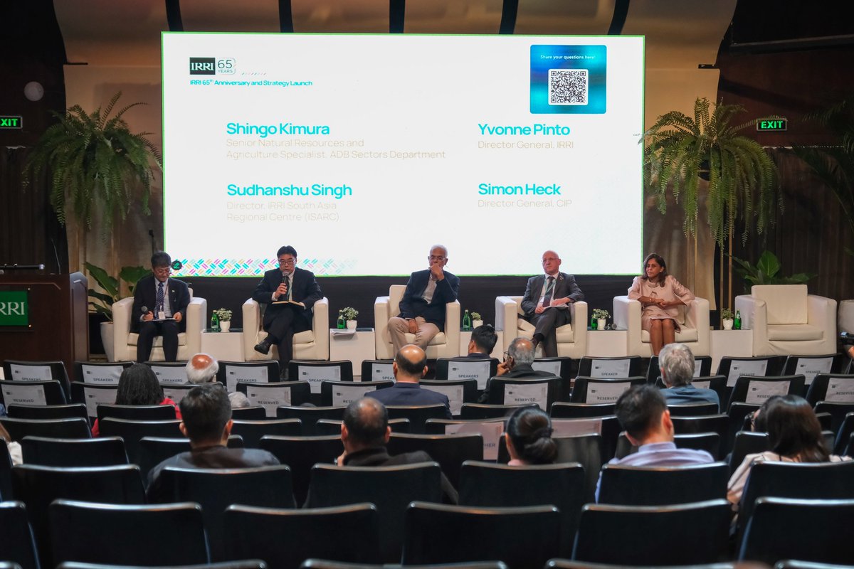 IRRI South Asia Regional Centre (ISARC) (@isarcofficial) on Twitter photo Launch of CG-APAC Hub at #IRRI65 witnessed discussions on strengthening cross-border collaboration in agri-food systems across Asia. Dr. <a href="/Sudhanshu_IRRI/">Sudhanshu Singh</a> shared how IRRI-ISARC innovations like STRVs, Seeds Without Borders & LCAS are scaling impact through regional partnerships. Launch of CG-APAC Hub at #IRRI65 witnessed discussions on strengthening cross-border collaboration in agri-food systems across Asia. Dr. <a href="/Sudhanshu_IRRI/">Sudhanshu Singh</a> shared how IRRI-ISARC innovations like STRVs, Seeds Without Borders & LCAS are scaling impact through regional partnerships.