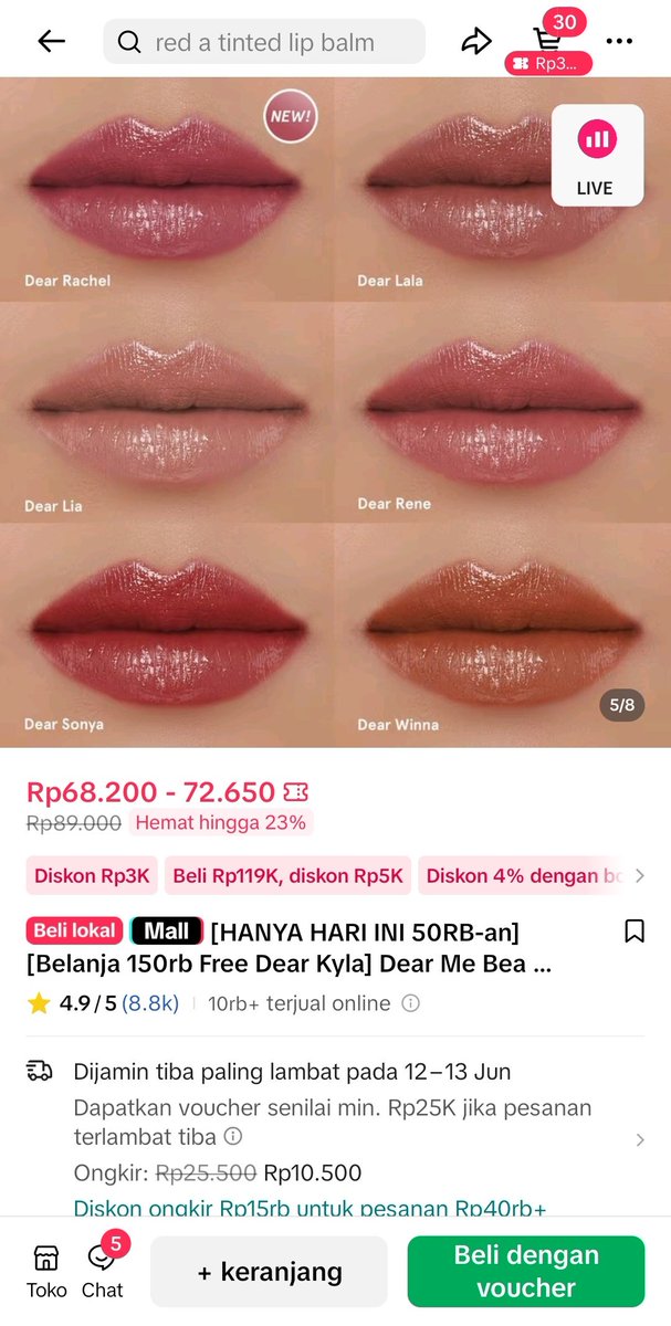 rosaemary's tweet photo. #WTS ♡ want to sale!!! ♡
baru dateng kemarin bgt, pemakaian 2x swatch buat tester, include box + bubble wrap + kardus
▪︎dear me beauty (dmb) hypergloss lip balm
▪︎size: 3.5 gr
▪︎shade: dear rachel
▪︎dom: sukoharjo/solo (jateng)
▪︎price: jual murah 40k aja https://t.co/iibU2D2aqa