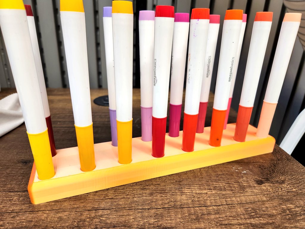 Wife: Can you please CAD me up a Montessori-style marker holder?
Me: Sure, give me a minute...
Wife: All good, it's done. (chatGPT+ openSCAD + 3D printer)

Thanks <a href="/sama/">Sam Altman</a> for taking my manly pride! 🙄

#ChatGPT #openSCAD