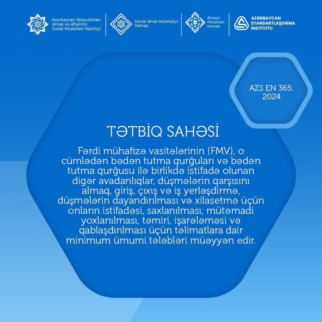 sosial_nmr_az's tweet image. “Əmək sahəsində” standartlaşdırma üzrə Texniki Komitənin fəaliyyət planına əsasən əmək sahəsi üzrə 57 milli standart hazırlanaraq   Azərbaycan Standartlaşdırma İnstitutu tərəfindən dövlət standartı kimi təsdiq edilib.
#ƏƏSMN #DƏMX #Azstand #MilliStandartlar
