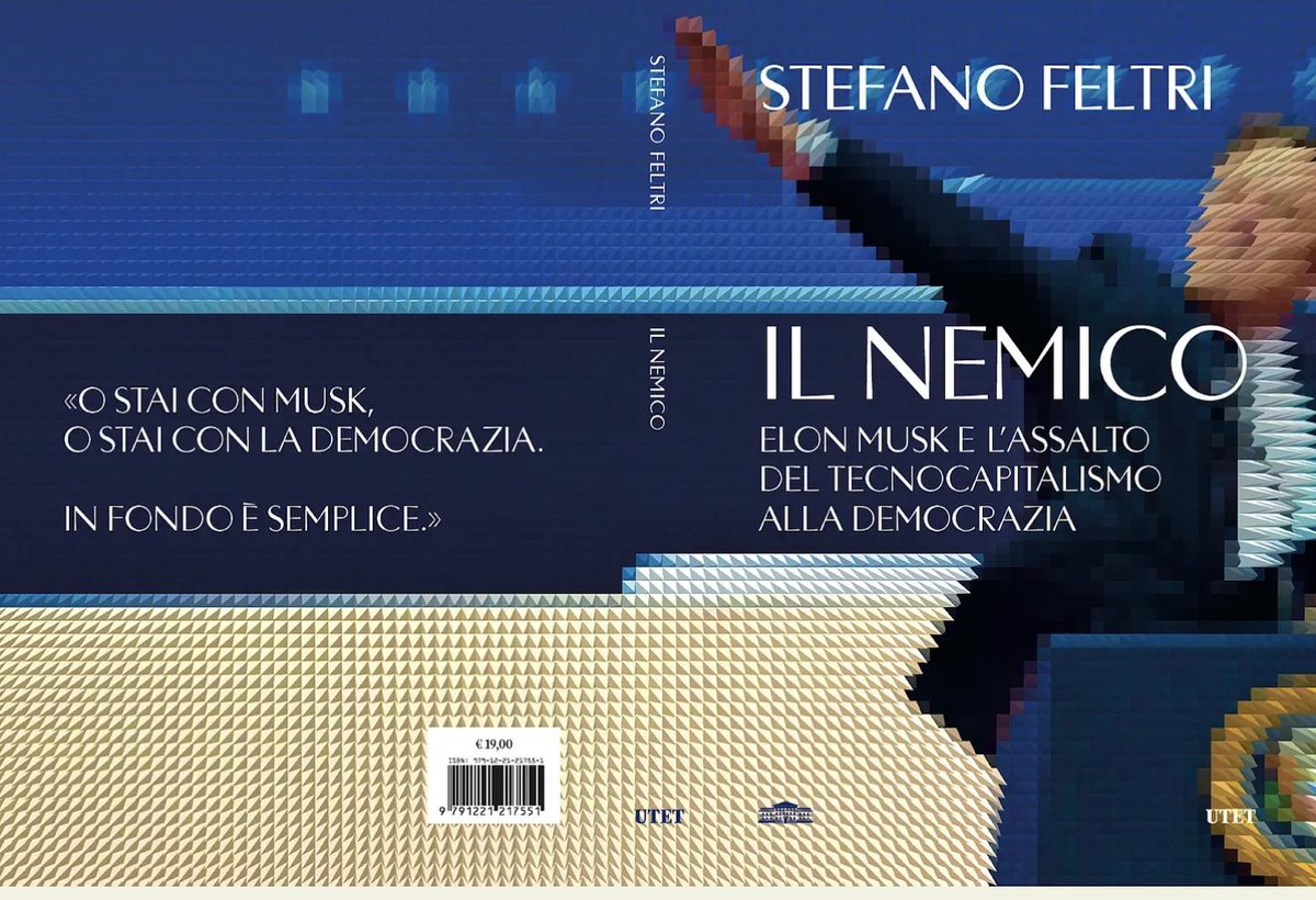 Il giorno è arrivato! Oggi esce IL NEMICO per <a href="/UtetLibri/">UTET</a>  per capire le visioni oscure di Musk e lo scontro tra tecnocapitalismo e democrazia! Da oggi in libreria e online, qua la presentazione: 
appunti.substack.com/p/il-nemico