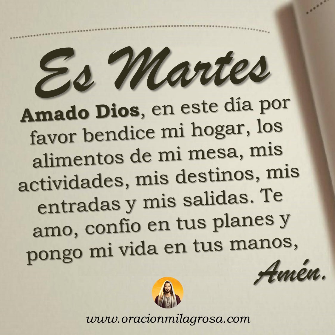 Oración para hoy martes 10 de junio 👉 youtu.be/kejWmv2lGkM ✨