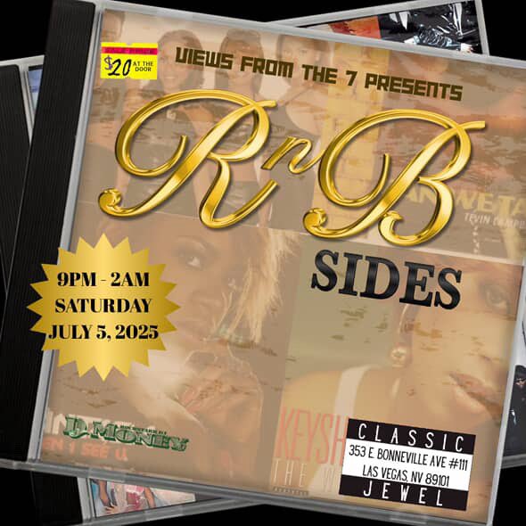 ViewsFromThe7's tweet photo. Views From The 7 Presents -
🎶 R&B-Sides
🗓️ Saturday, July 5th
⏰ 9PM – 2AM
📍 Classic Jewel (Vegas)
We’re bringing the R&B gems you don’t hear at EVERY BRUNCH — just the deep cuts & smooth grooves.
Pull up for good drinks, good people,.
#RnBBsides #VegasNights #VFT7 https://t.co/aQtNbNIoen