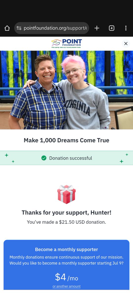 It's my birthday tomorrow and if you see this I think it would be cool if you spared a couple bucks to help LGBT youth go to college :) Knowledge is wealth dude! Who knows, maybe I'll even stream if I'm feeling up to it! pointfoundation.org/&ved=2ahUKEwj1…