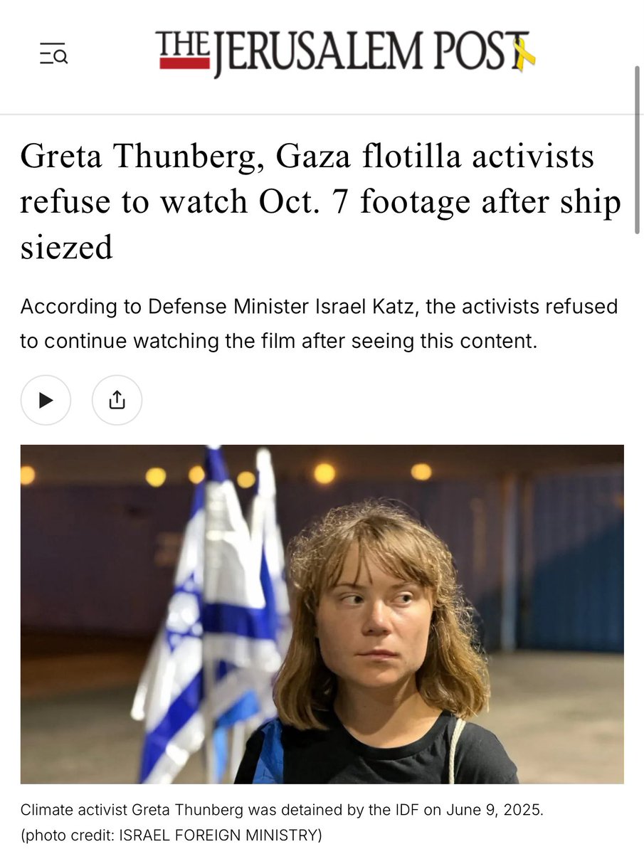 Arsen Ostrovsky 🎗️ (@ostrov_a) on Twitter photo Of course they did. The truth hurts. <a href="/GretaThunberg/">Greta Thunberg</a> and her jihadist crew did not want to see the kind of horrors they are shilling for and defending! Of course they did. The truth hurts. <a href="/GretaThunberg/">Greta Thunberg</a> and her jihadist crew did not want to see the kind of horrors they are shilling for and defending!