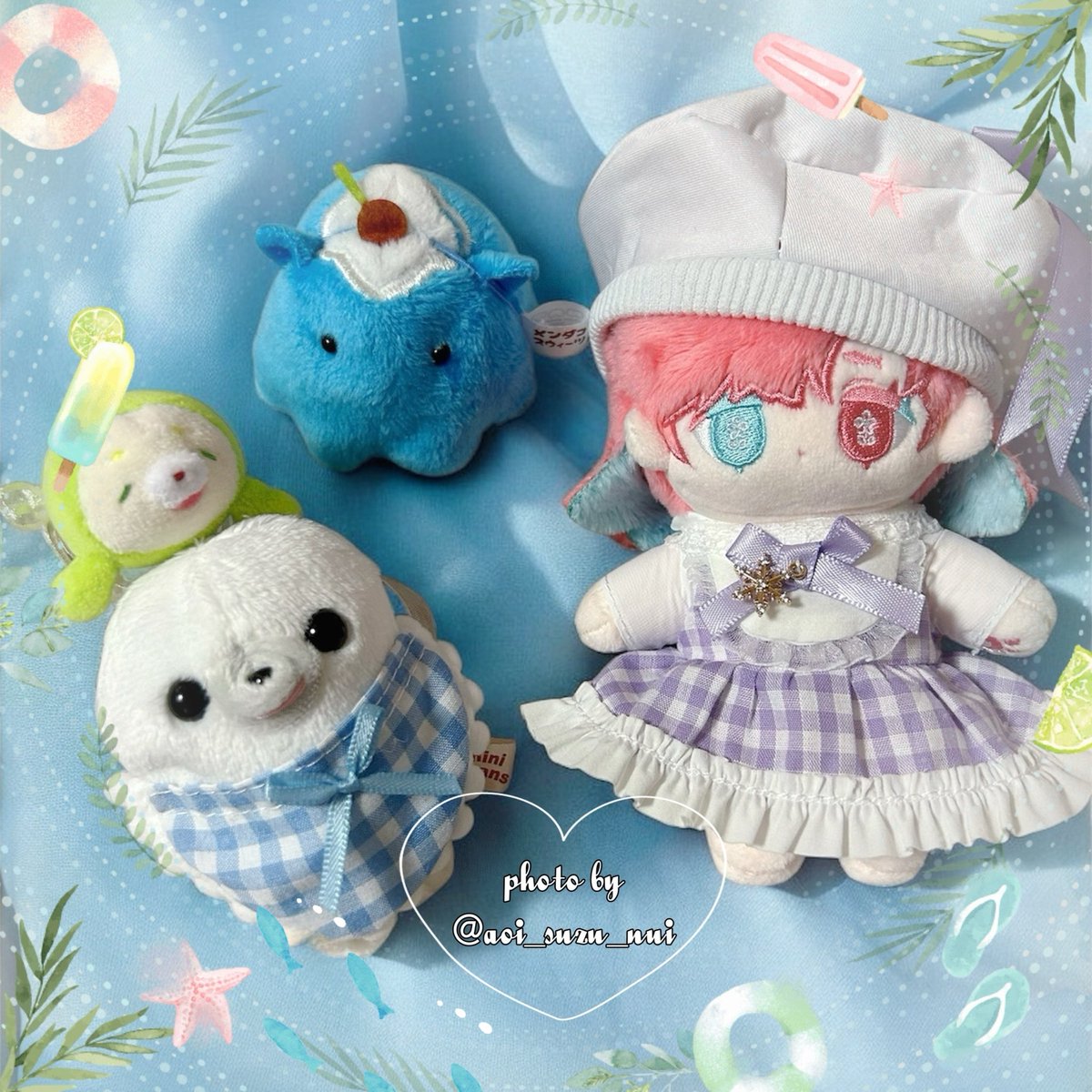 ▫️様(<a href="/nui_skk/">◽︎頒布用垢</a>)より再販めめこちゃんをお迎えさせて頂いていました…！
メンダコちゃんが元々好きでツートンカラーな色合いが可愛らしくお迎えの機会があればと思っていた中での再販ありがとうございます♡

後ろ姿がまさしくメンダコちゃんで🐙✨️
付属のアクリルキーホルダーも大切にします💡´-