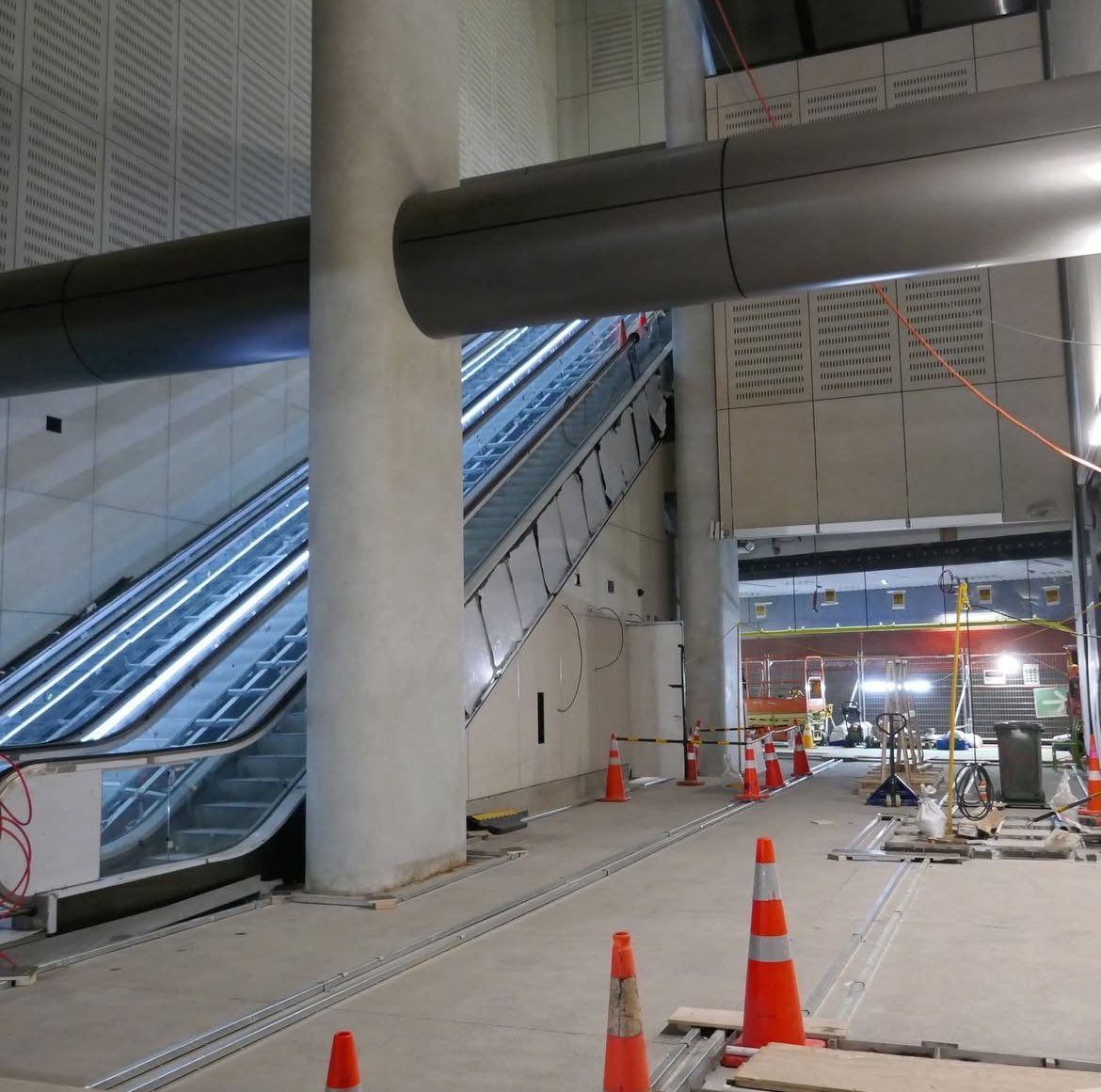 New photos from CRL taken at platform level at Karanga-a-Hape Station with floor getting ready for terrazzo pavers to be laid in the coming weeks.