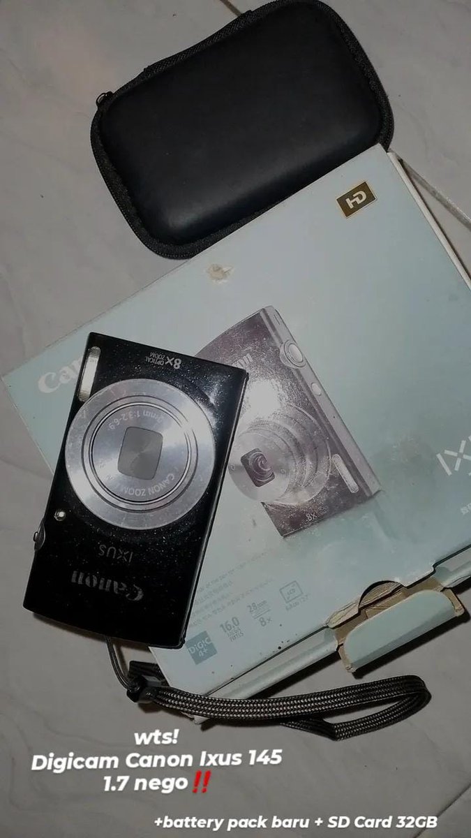 teatamic's tweet photo. wts digicam canon ixus 145 price 1,7 bisaa nego yaakk! minus lecet dikit tp ga ngaruh ke kualitas, hasil fotonya cakepp!! yg terpenting no scamm 🙅‍♀ bolehh minta proof dan tanyaa" sampe jadi 😉💖✨ https://t.co/jYMQvPoKLq