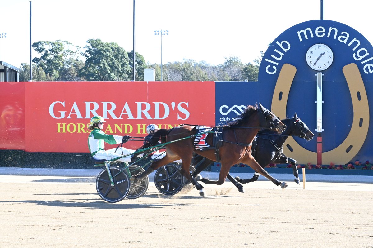 GLADIATRIX reigns supreme in Race 1 Agnes Banks Performance Assessment 2YO Trotters Foundation Heat 5 for Dean &amp; Kerry McDowell and <a href="/GreenLleyton/">Lleyton Green</a> .

#ClubMenangle