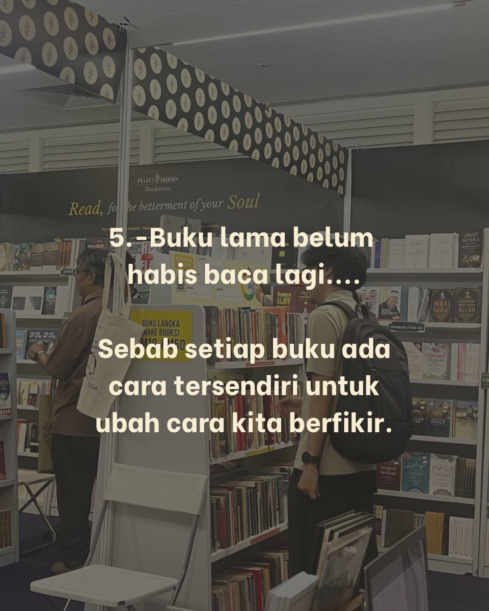 pelitadhihin's tweet photo. Teruskan membaca kerana kadang buku tak beri jawapan segera. Tetapi ia menanam benih soalan yang membuat kita terus mencari. https://t.co/9QrqZTe39L