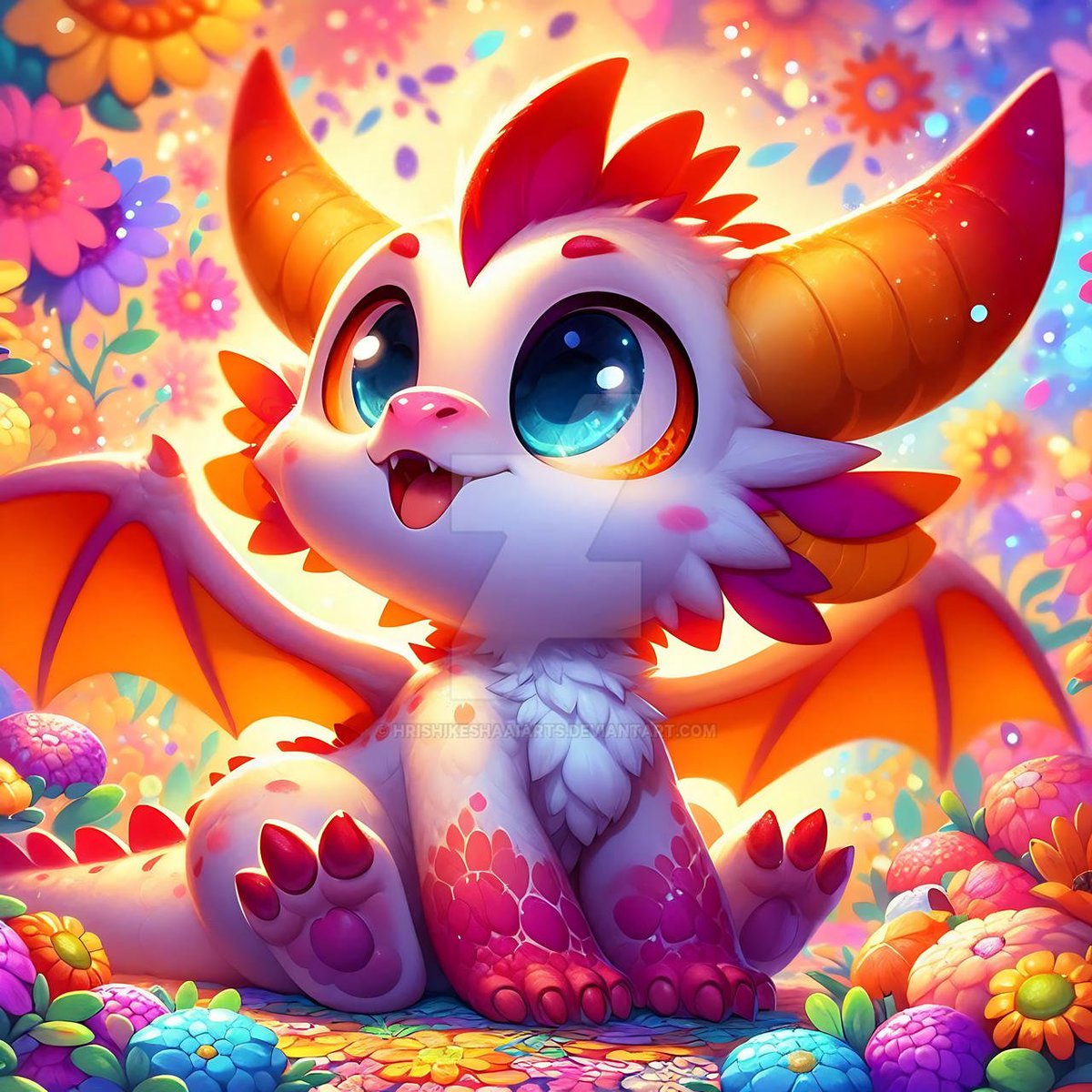 HrishikeshaNFTs's tweet image. OMG! 😍 This adorable dragon is melting my heart! 🥺 Look at those eyes! ✨🐉 #CuteDragon #DragonArt #FantasyArt #DigitalArt #Adorable #Art #Illustration #Kawaii #FantasyCreature